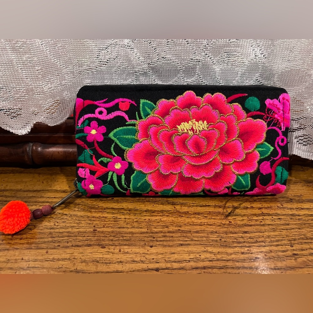 embroidery wallet